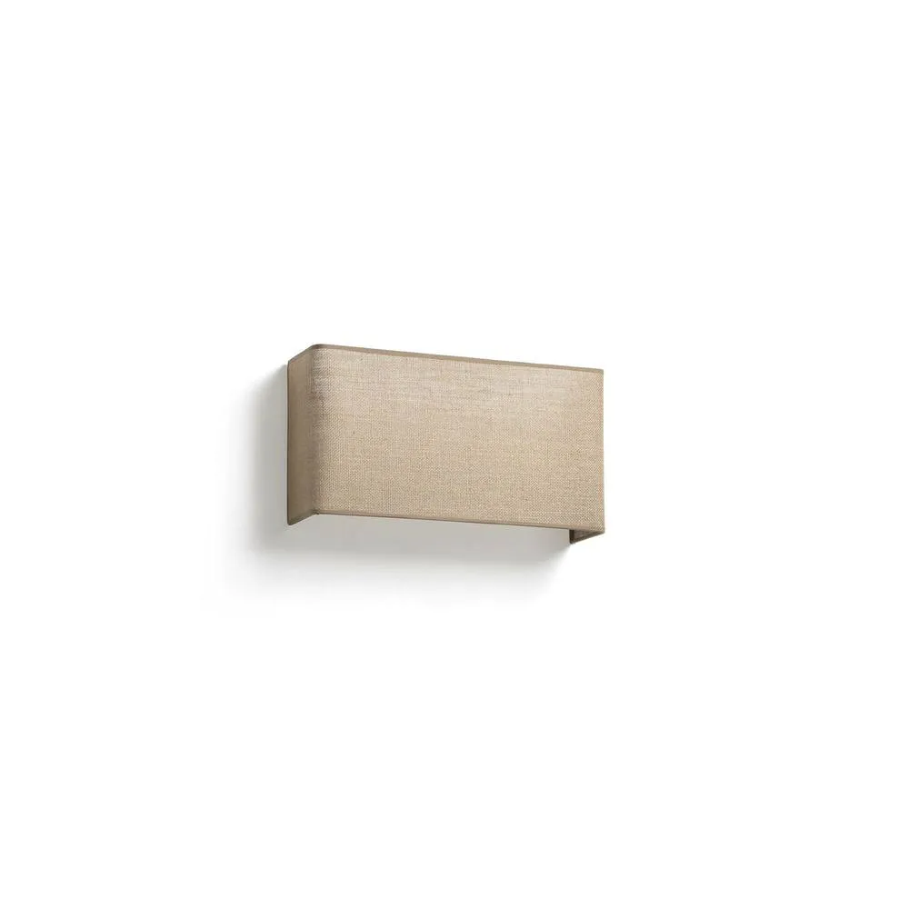 Netlighting Otton Rectangle Horizontal Jute Wall Lamp 2L in Beige