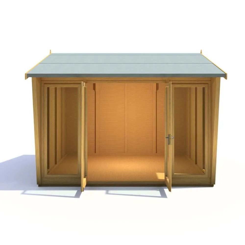 Shires Burghclere 10 x 10 Feet Summerhouse - L358.6 x W320.8 x H250 cm in Light Brown 2