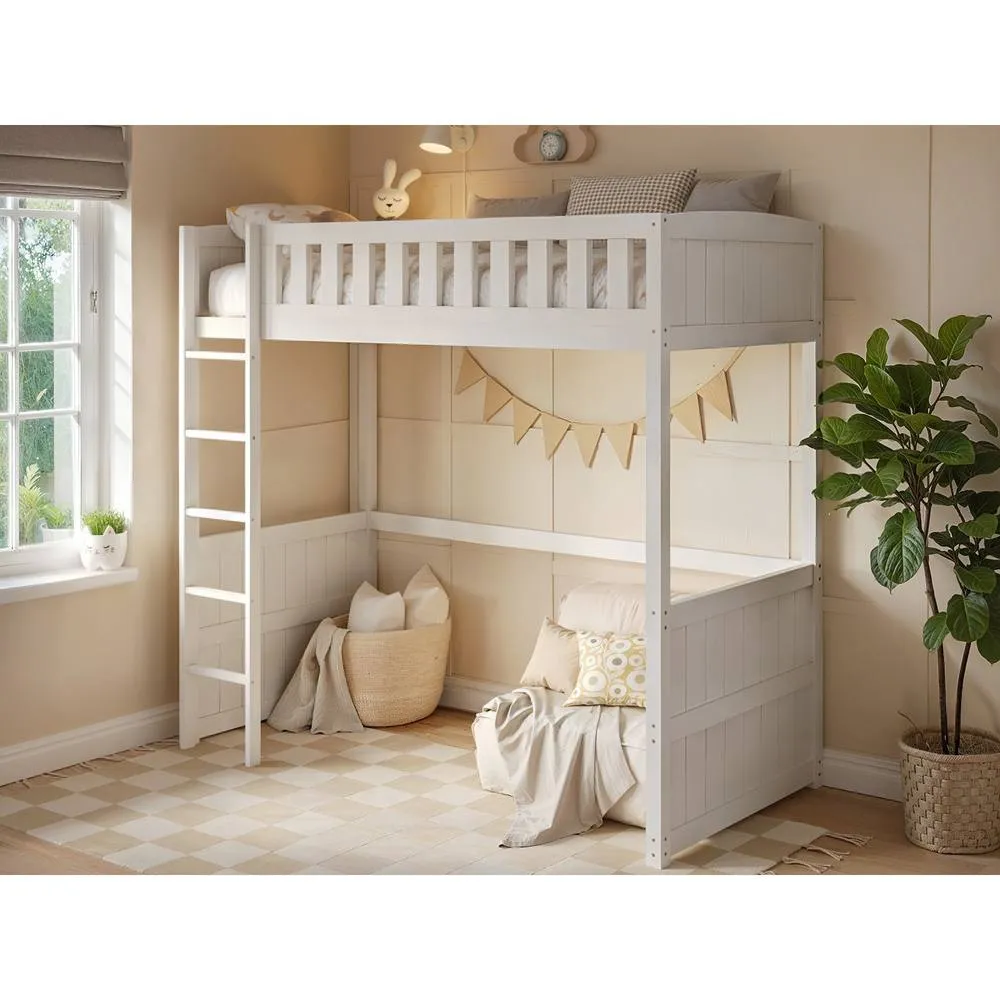 Flair Bea Wooden High Sleeper in White