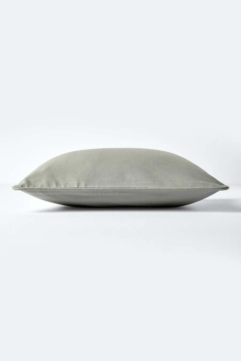 Homescapes Cotton Plain Cushion Cover in Grey 2