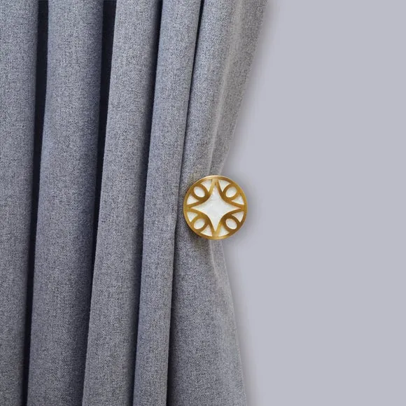 Mix and Match Pretty Boho Brushed Gold Curtain Single Holdback