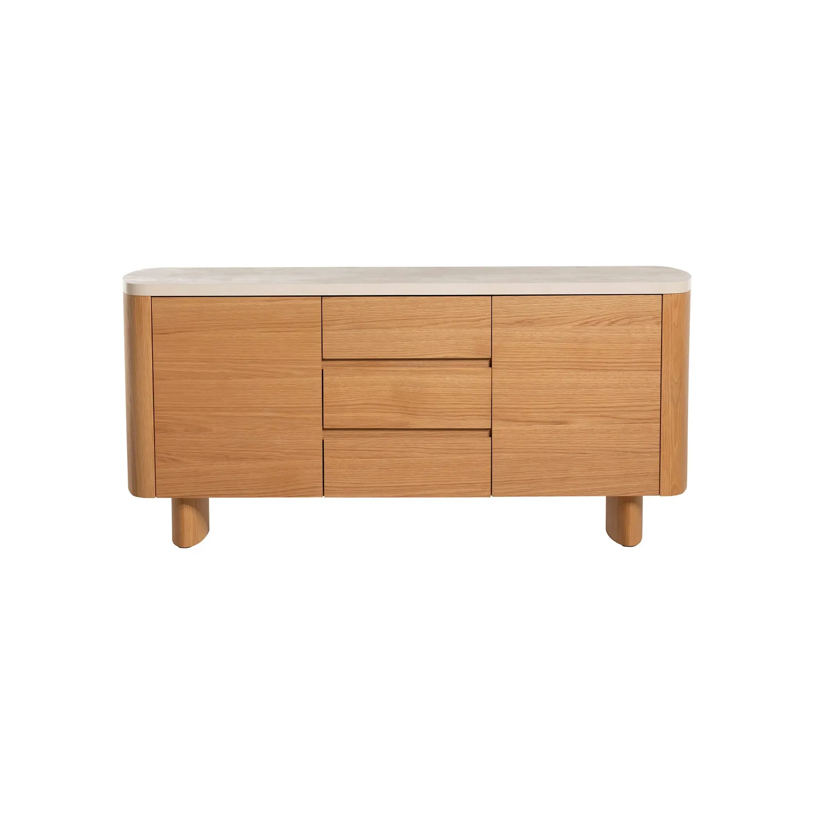 Soma Curved Sideboard, Neutral Wood | Barker & Stonehouse 6