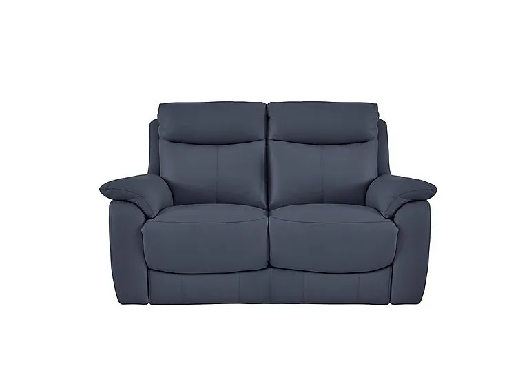 Echo 2 Seater Leather Sofa - BV Ocean Blue