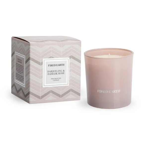 Fired Earth Darjeeling & Damask Rose Candle 4