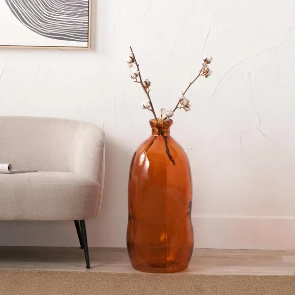 Orange Organic Shaped Glass Vase 1