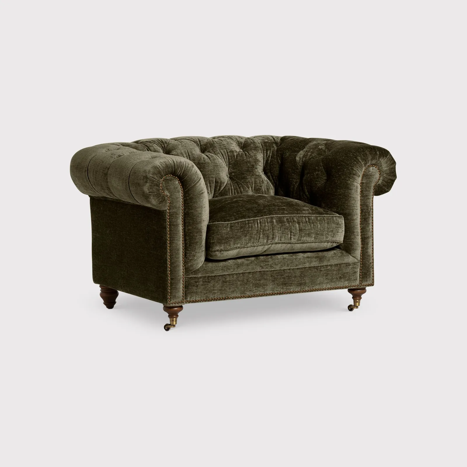 Highgrove Snuggler Armchair, Green Fabric | Barker & Stonehouse