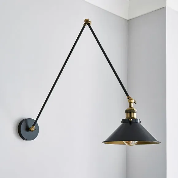Logan Grey Arm Ceiling and Wall Light 2