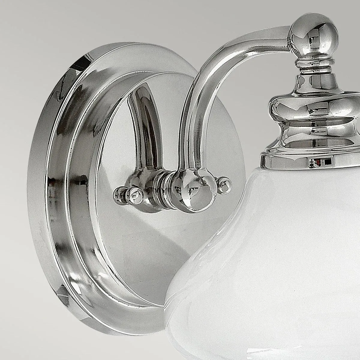 Netlighting Ainsley 1 Light Indoor Wall Light Polished Chrome IP44 G9 in Grey 2
