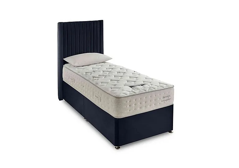 Revitalise Restore 1600 Divan Set - Single - Smooth Velvet Maritime