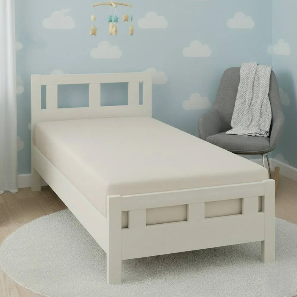 Snug City Flannelette Cot Bed Fitted Sheet Soft Brushed Cotton Bedding Comfort in Cream