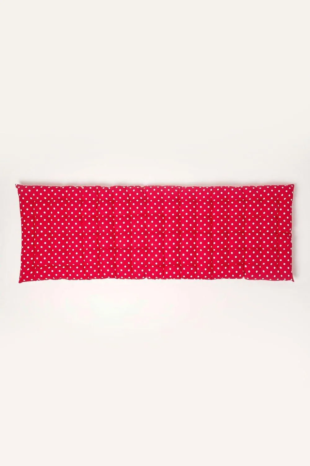 Homescapes Garden Bench Cushion Luxury 3 Seater Cotton Red Dots Indoor Outdoor Pad 2