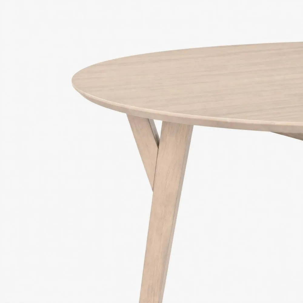 FurnitureboxUK Lynton Round Walnut Effect Wood 4-6 Seater Dining Table in White 4