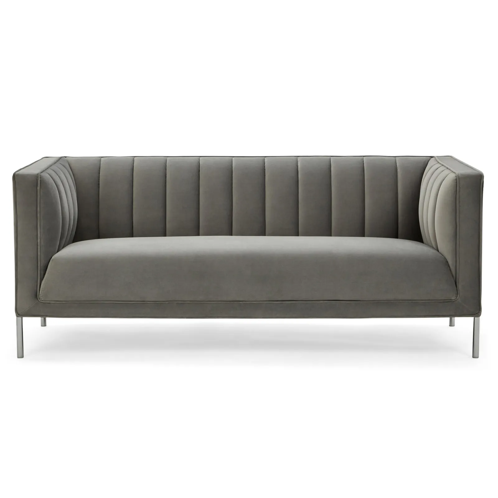 Bellamy Velvet 2 Seater Sofa - Grey Grey