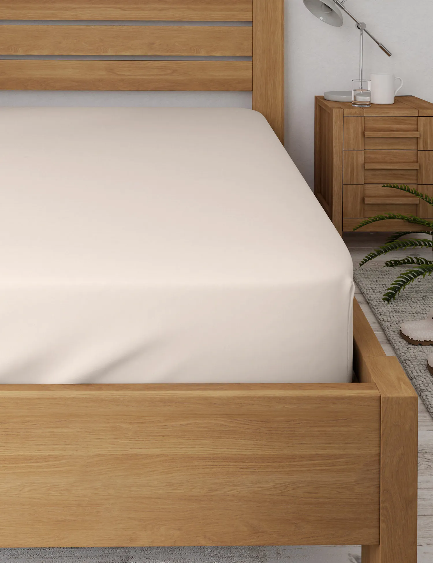 M&S Bamboo Cotton Blend Deep Fitted Sheet