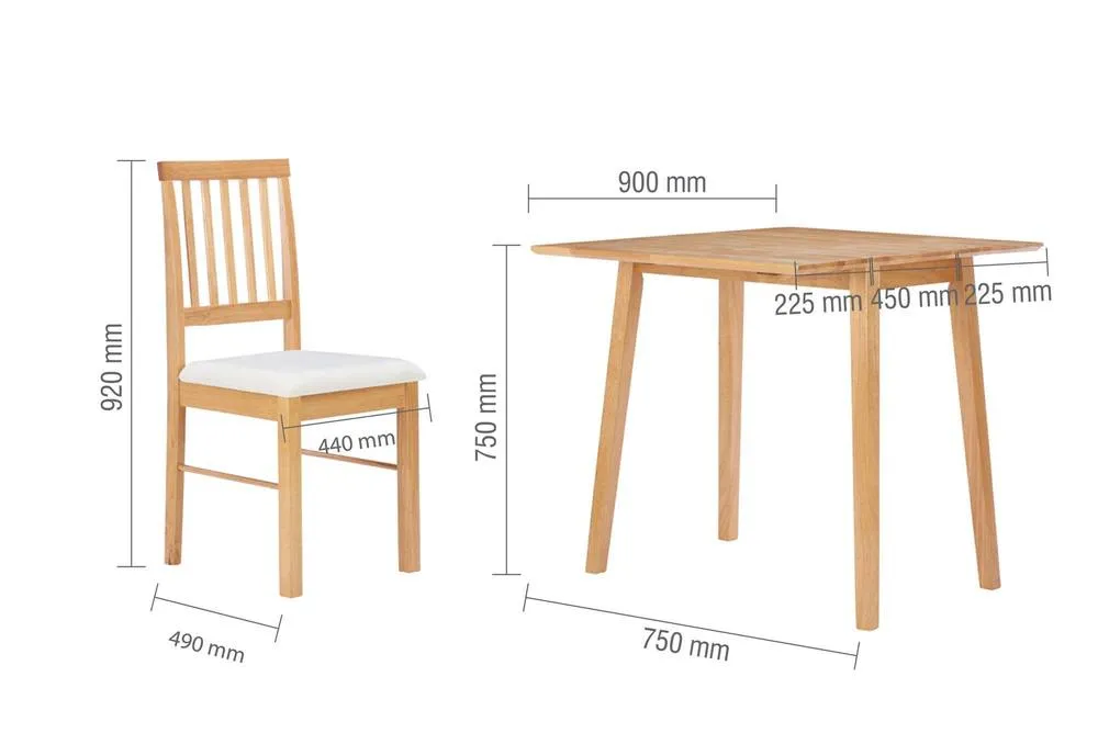 Birlea Pair of Solid Wood chairs in Oak finish in Brown 6
