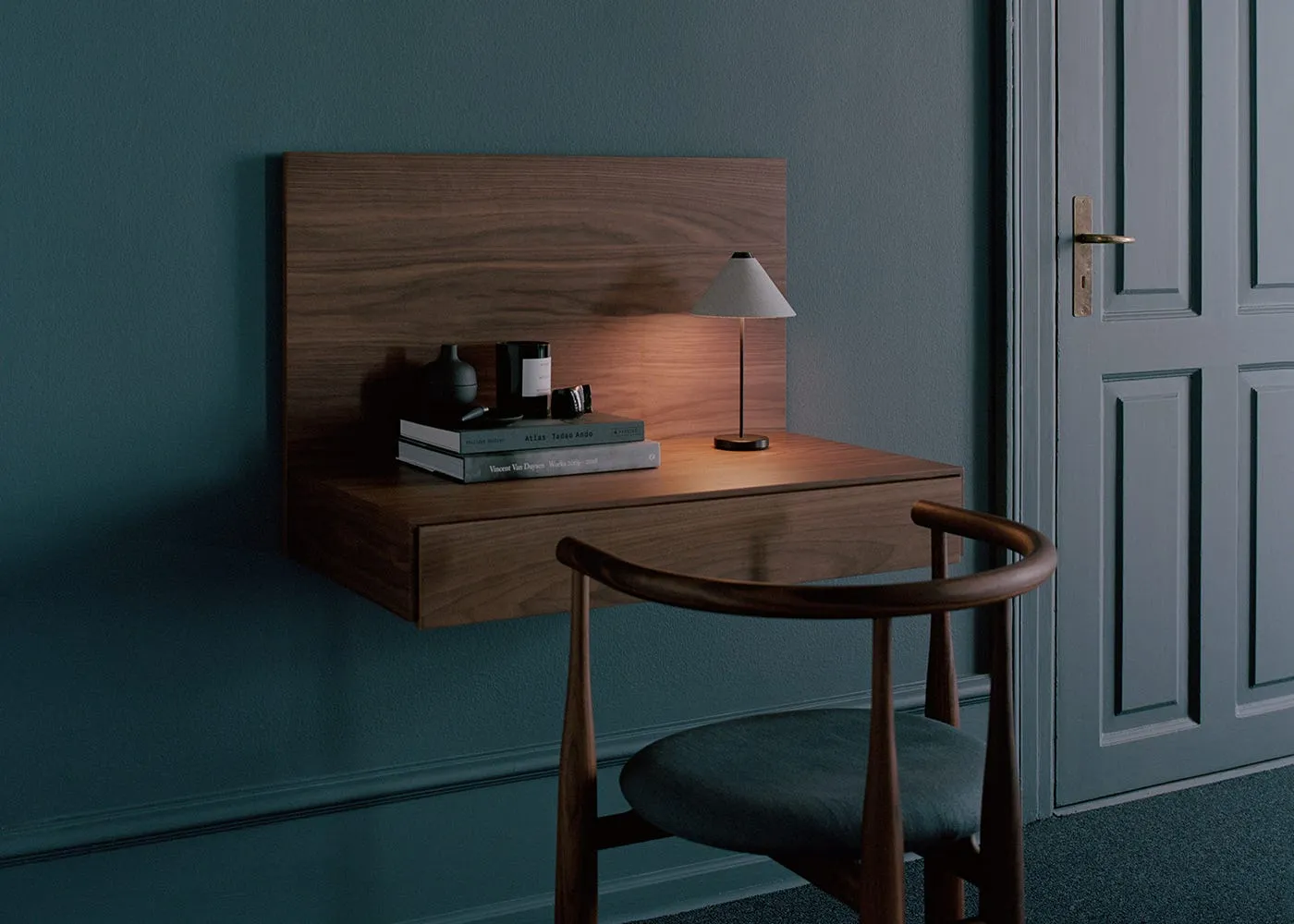 New Works Tana Wall Mounted Desk Oak 3