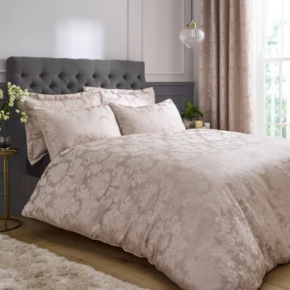 Catherine Lansfield Damask Jacquard Duvet Cover and Pillowcase Set 1