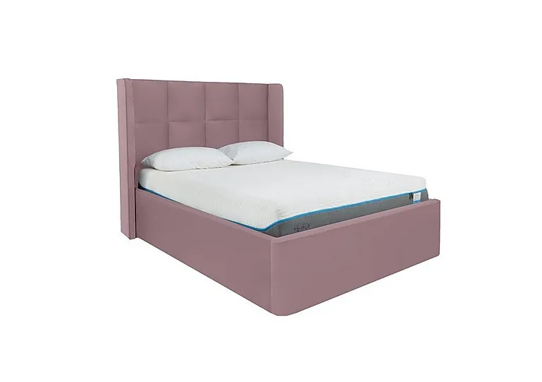 Shiva Ottoman Bed Frame - King Size - Velvet Lilac