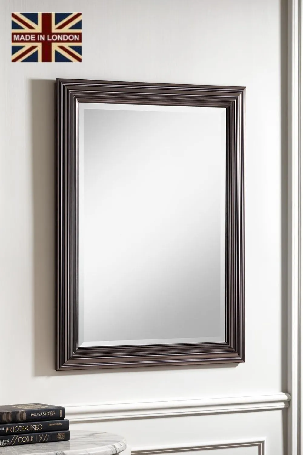 Yearn Mirrors Yearn Dark Chrome Wall Mirror 90.5x65cm in Metallics