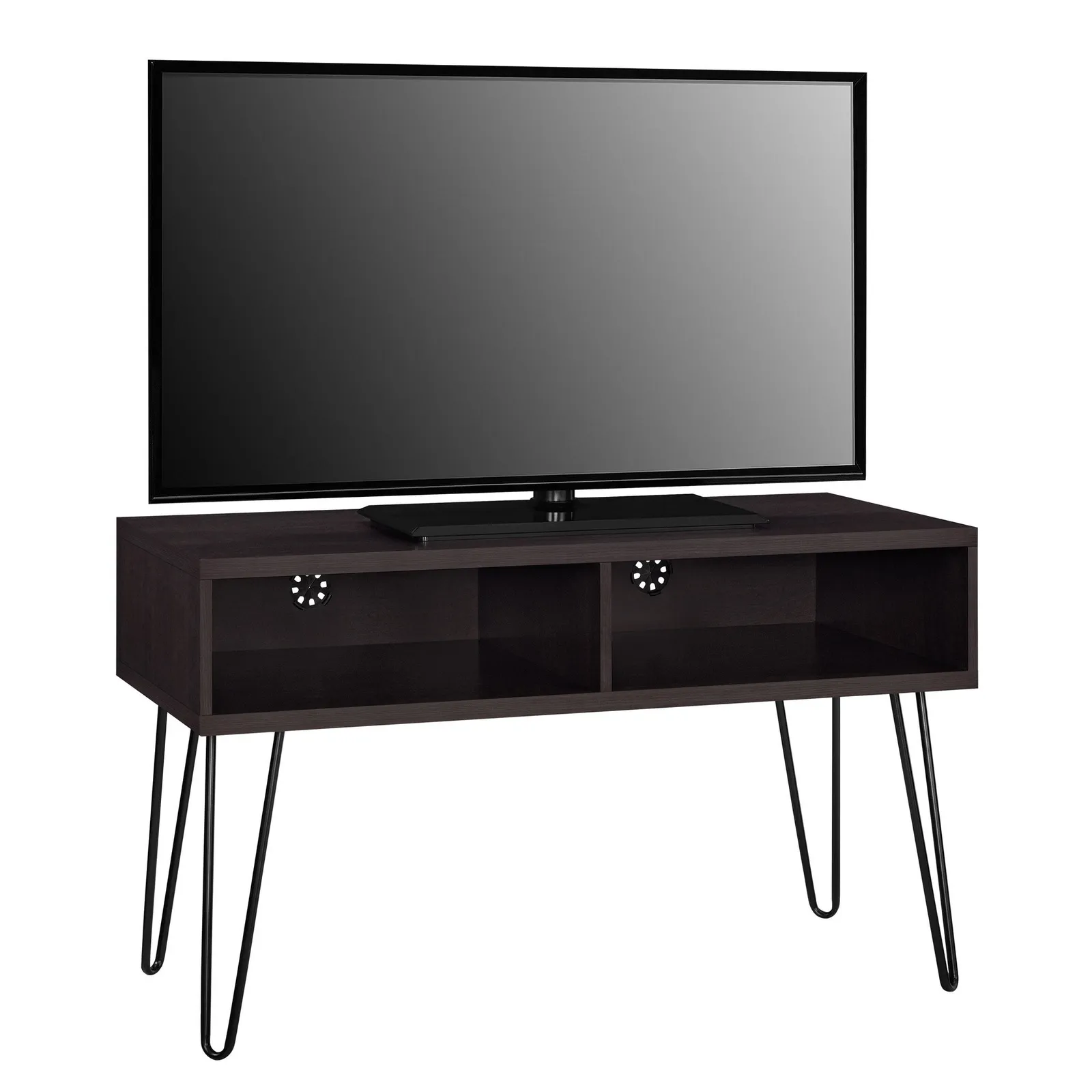 Owen Retro Hairpin TV Unit Brown