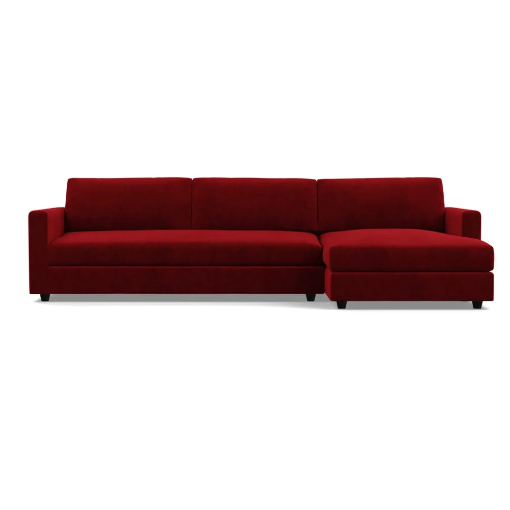 Heal's Nimbus II 4 Seater RHF Corner Chaise Smart Luxe Velvet Mulberry Black Feet