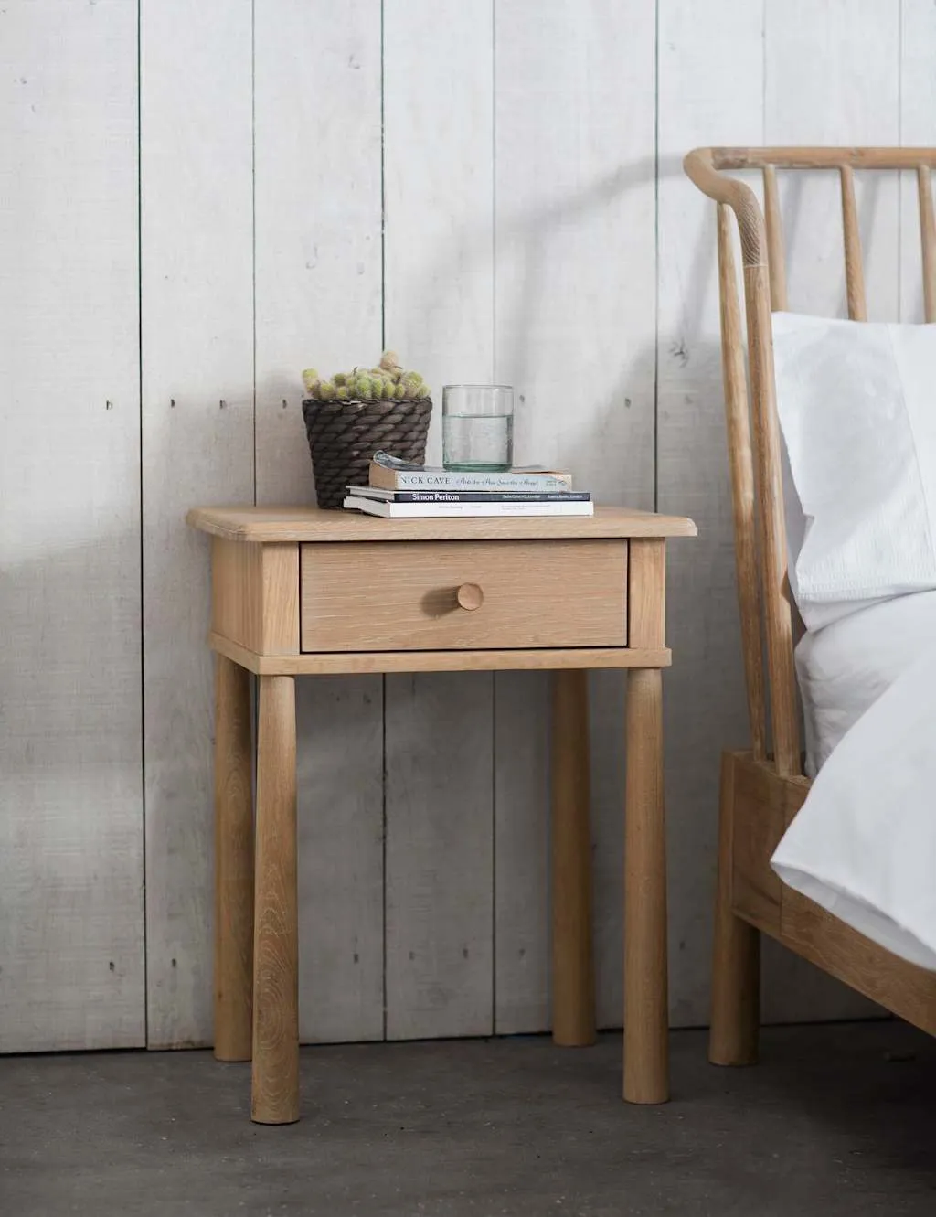 Gallery Direct Wycombe 1 Drawer Bedside Table Brown