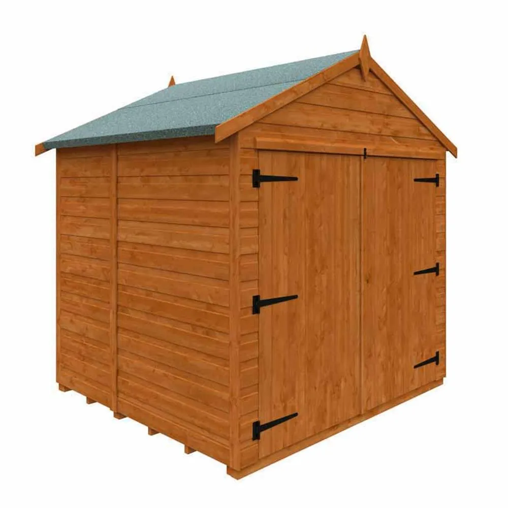 Buttercup Farm 5x6 Flex Apex Bike Shed 12mm Flex - L158.8 x W175 x H195.3 cm in Burnt Orange