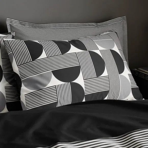 Bromley Modern Geo 100% Cotton Duvet Cover & Pillowcase Set 2