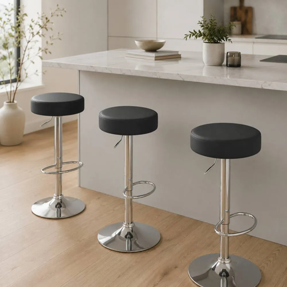 netfurniture Michelle Bar Adjustable Stool in Black 3