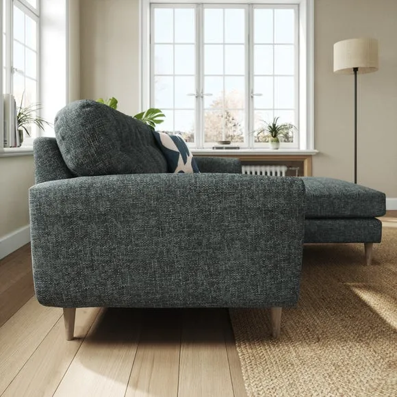 Sven Chunky Chenille Reversible Corner Chaise Sofa 2