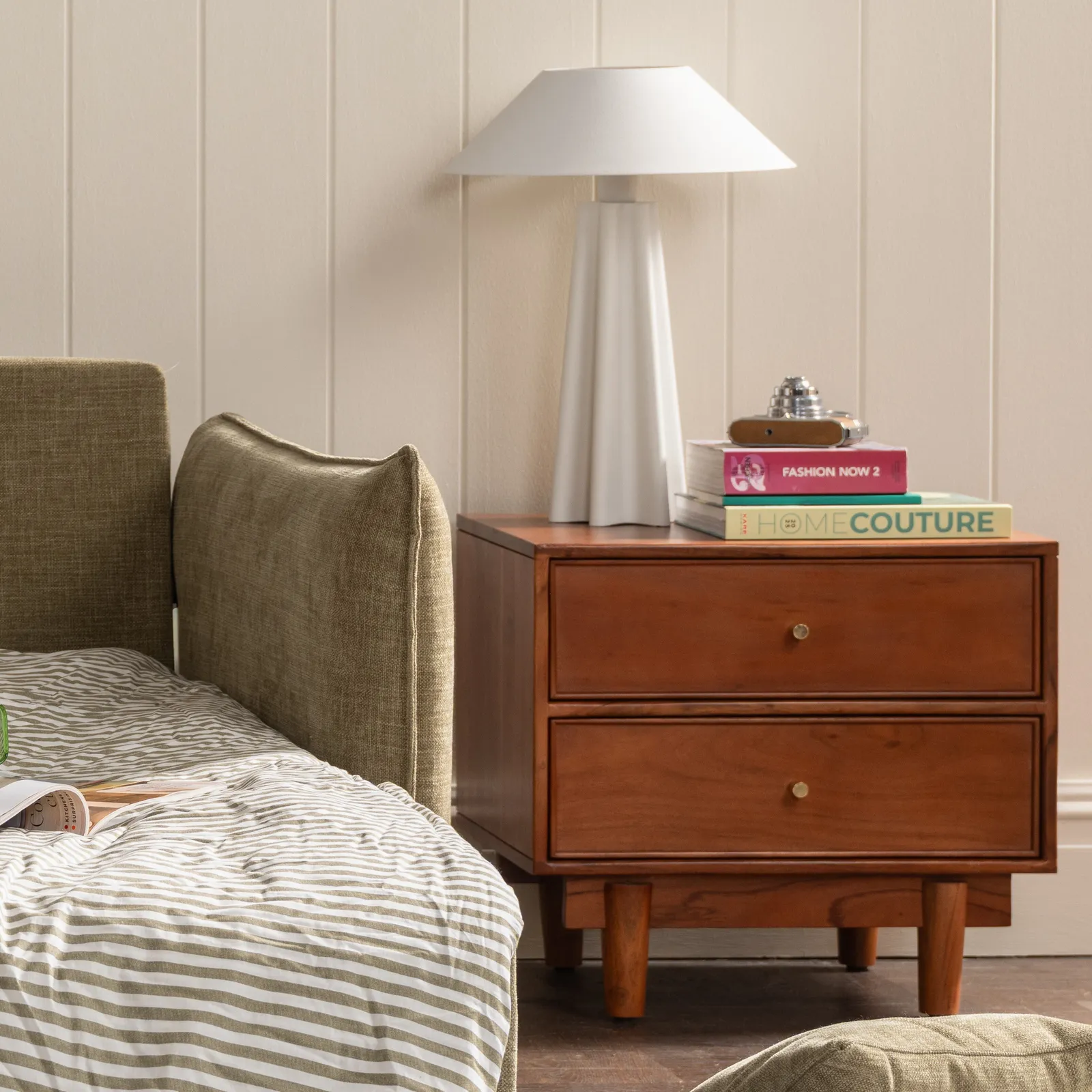 Sendai Bedside Table 55X40X50Cm, Acacia Wood | Barker & Stonehouse 2