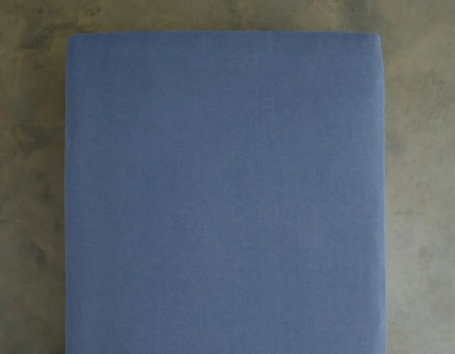 Deyongs Southwick Melange Look Fitted Sheet - Smooth, Soft & Breathable | 1846 in Blue 1