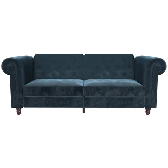 Felix Velvet Chesterfield Double Sofa Bed 5