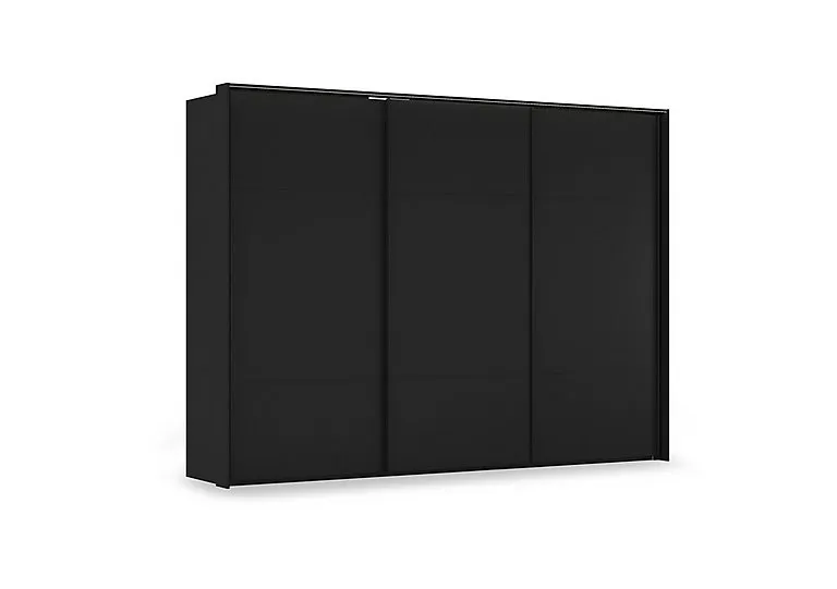 Haven 310cm 3 Door Slider Wardrobe with Décor Doors and Lights