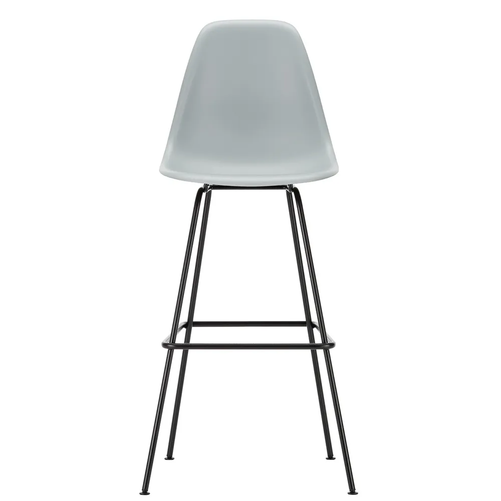 Vitra Eames Plastic Stool RE High Light Grey Basic Dark Powdered Legs 1