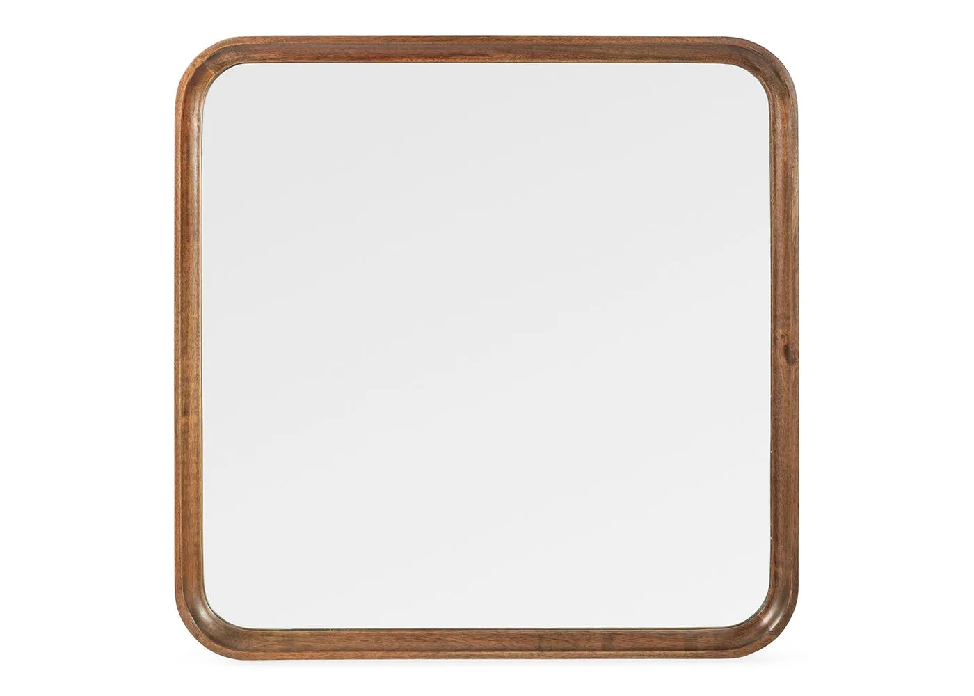 Heal's Livorno Square Mirror Walnut Finish 90 x 90cm