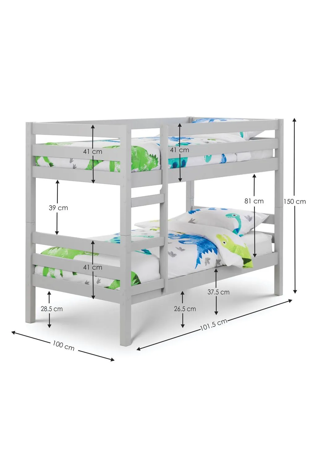 Julian Bowen Camden Bunk Bed in Grey 4