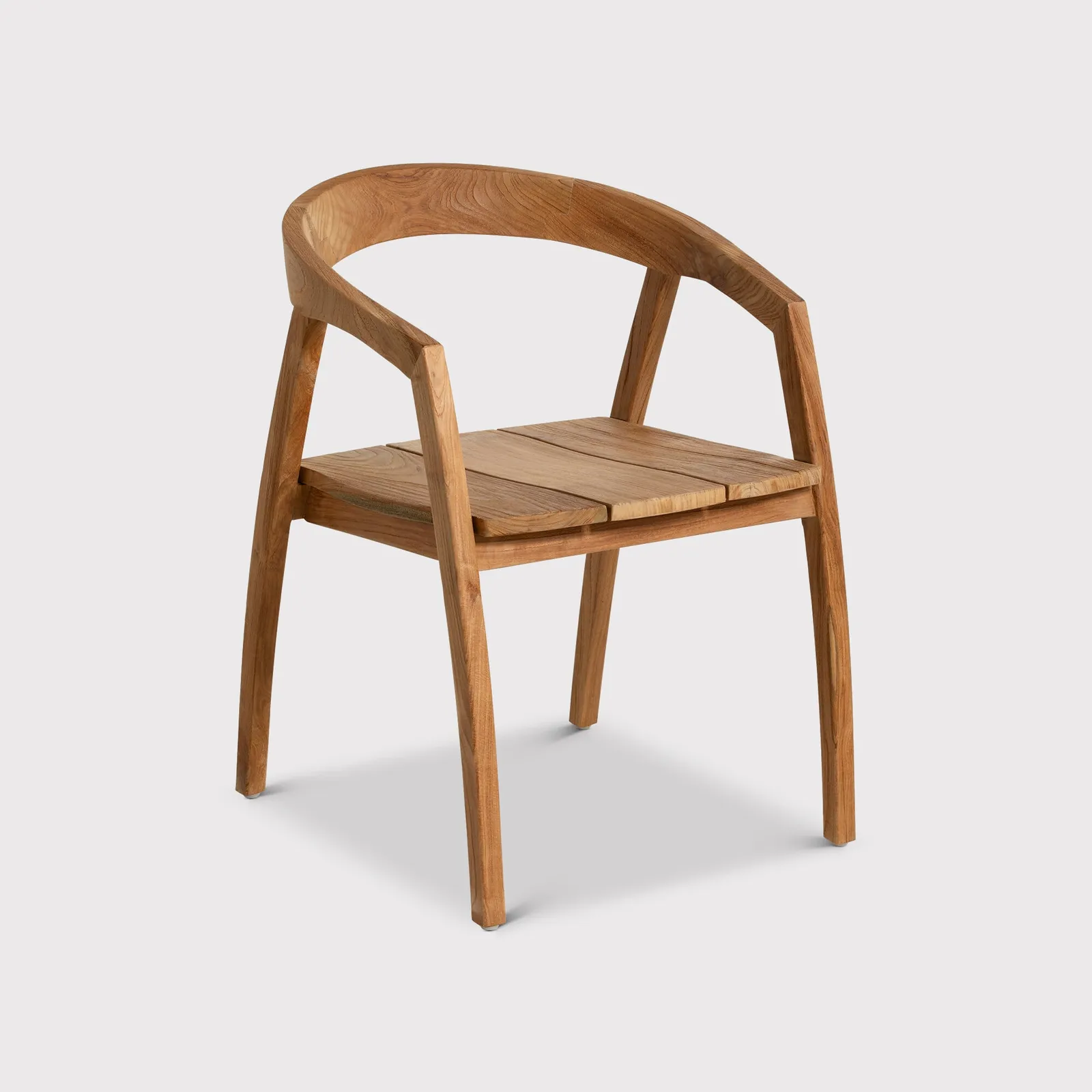 Grenada Jati Outdoor A Dining Chair, Neutral Wood | Barker & Stonehouse 3