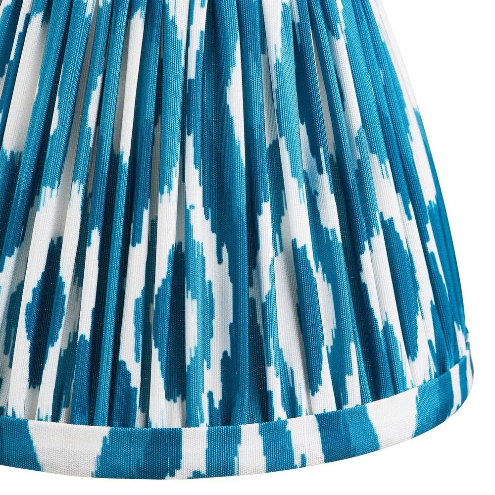 Netlighting Step Fold Wall Light Blue Fabric Ikat Shade 16cm B22 6