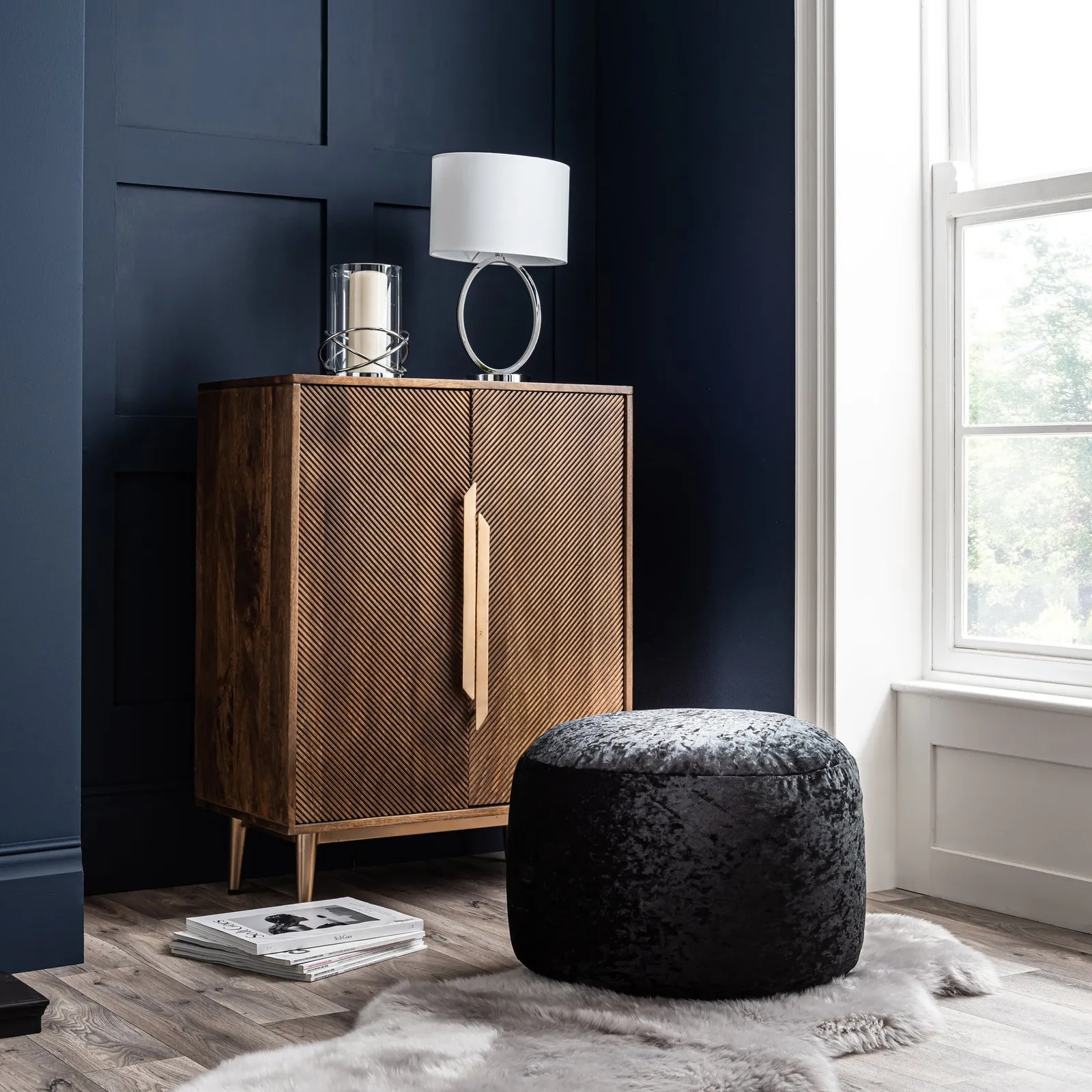 Starlet Pouffe Black