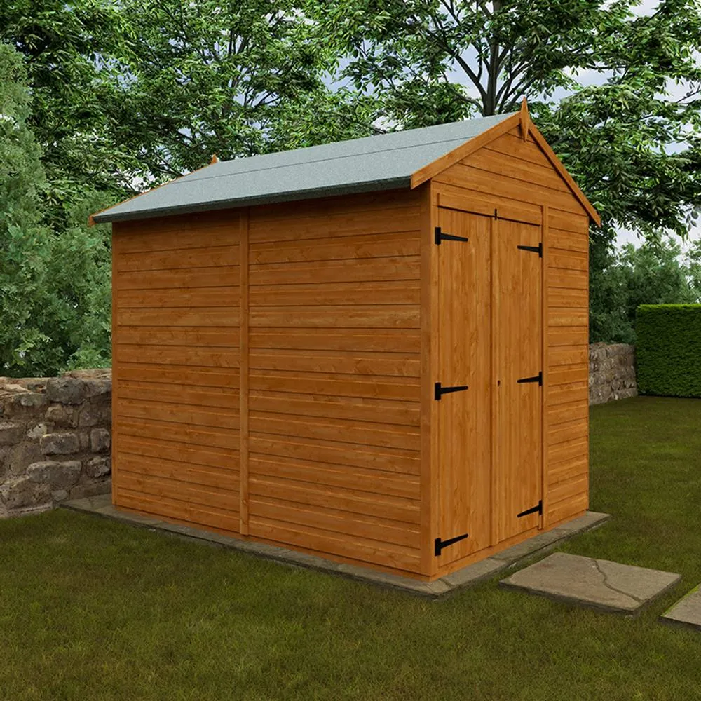 Buttercup Farm 8 x 6 Feet Flex Apex Double Door Windowless 12mm Flex in Burnt Orange 5