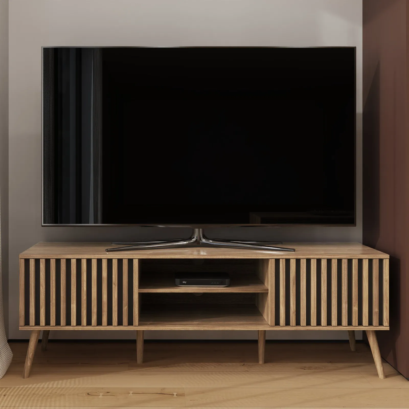 GFW Rowan TV Unit in Light Oak
