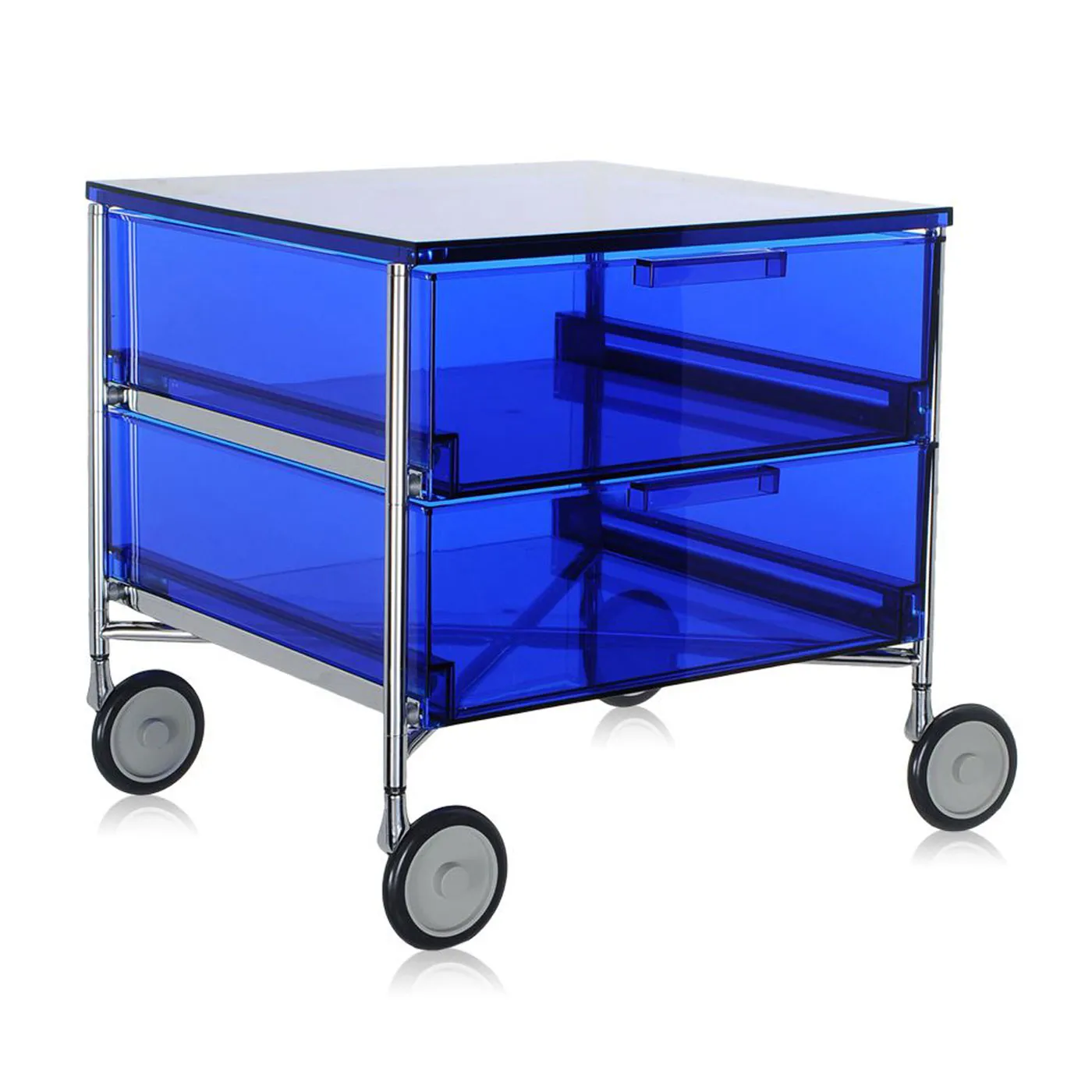 Kartell Mobil 2 Drawer Clear Blue