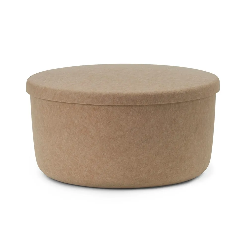 Normann Copenhagen Hide Storage Pouf Large in Sand 2