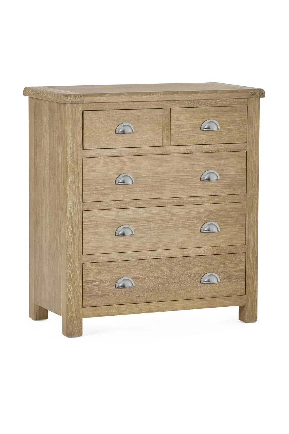 Julian Bowen Memphis 5 Drawer Chest (3+2) in Light Oak 6