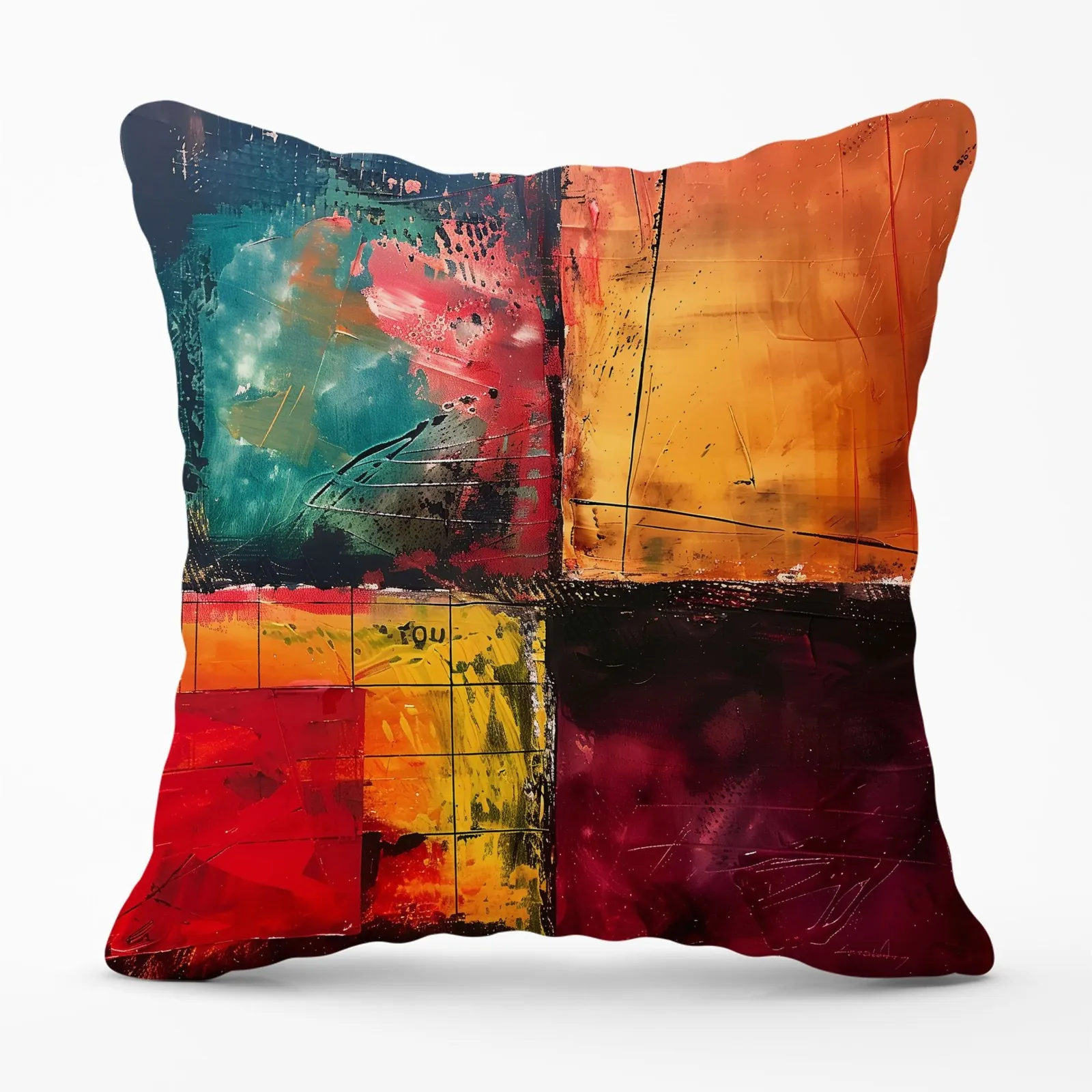 Warren Reed - Designer Quadrant Fusion: Colours In Conflict Cushions