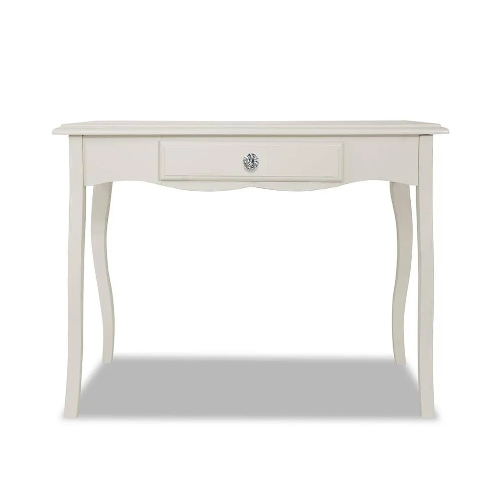Statement Furniture Romance Dressing Table with Crystal Handles in Light Grey