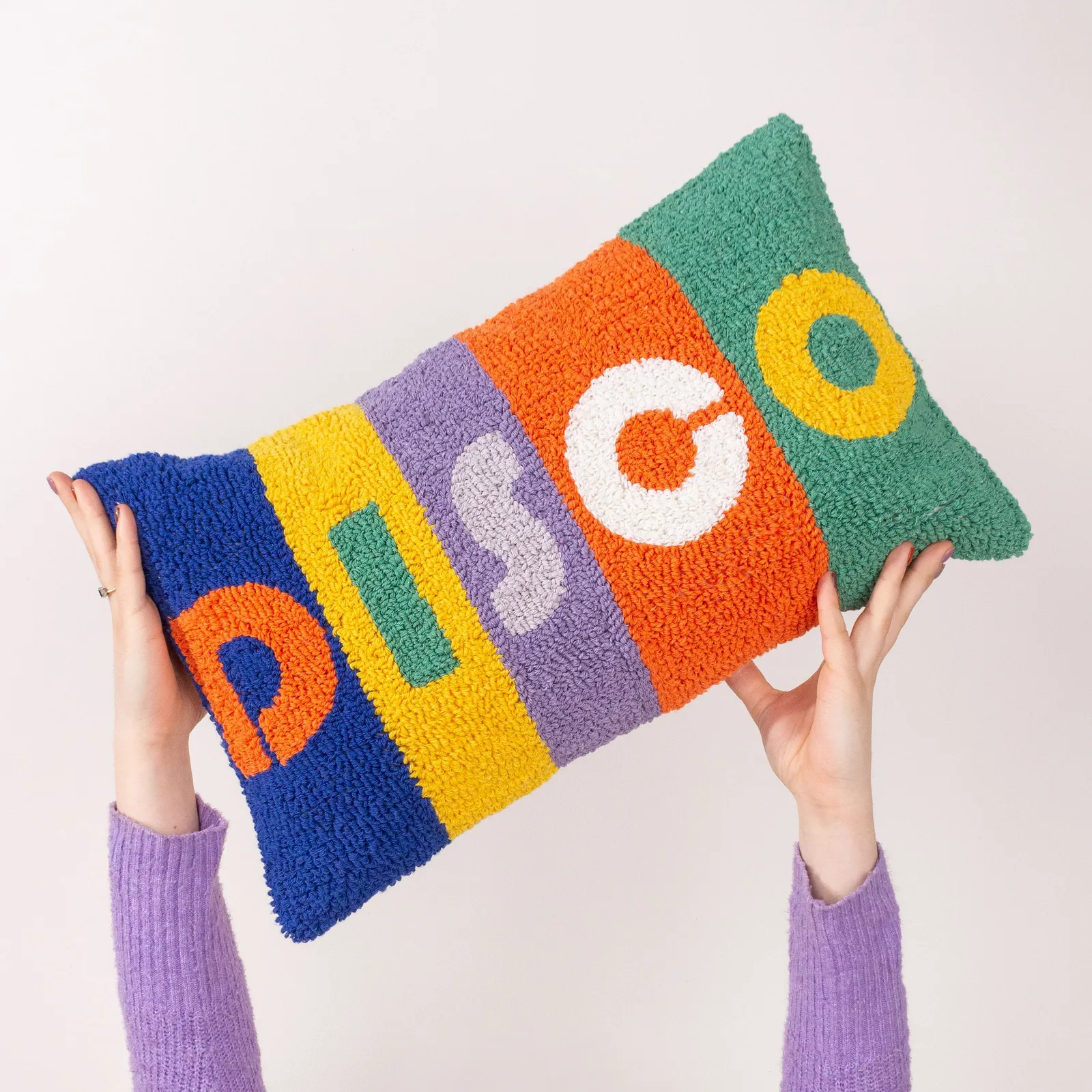 Heya Home Disco Knitted Tufted Loop Cushion