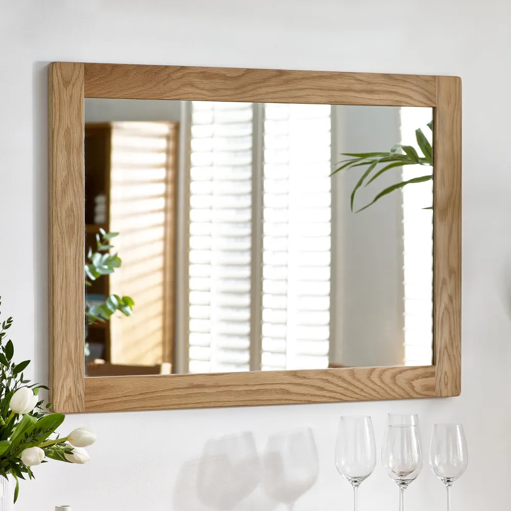 Mallory - Wall Mirror - Oak - Wooden