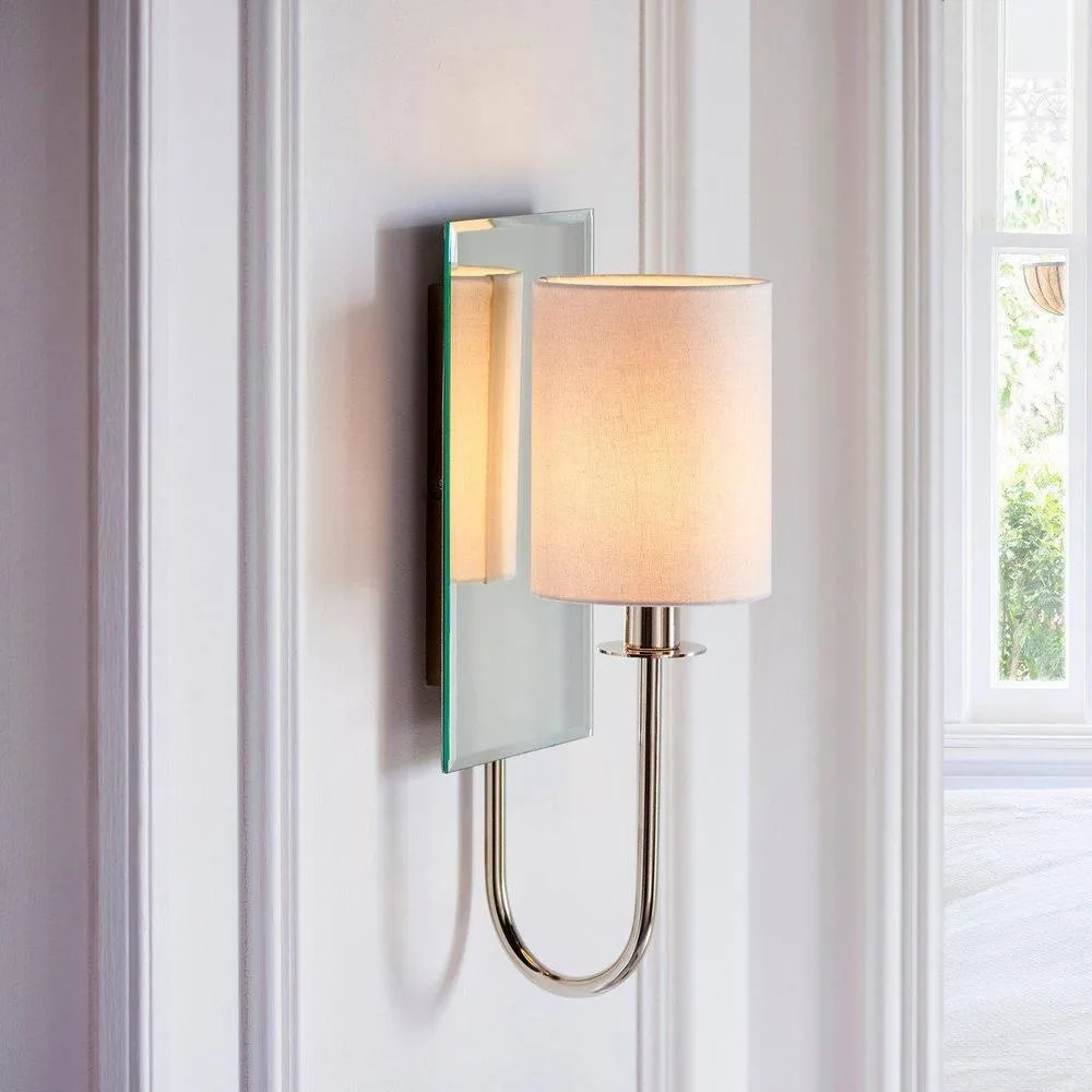 Netlighting 'PISA' Dimmable Stylish Contemporary Indoor Decorative Shade Wall Lamp in Silver 2